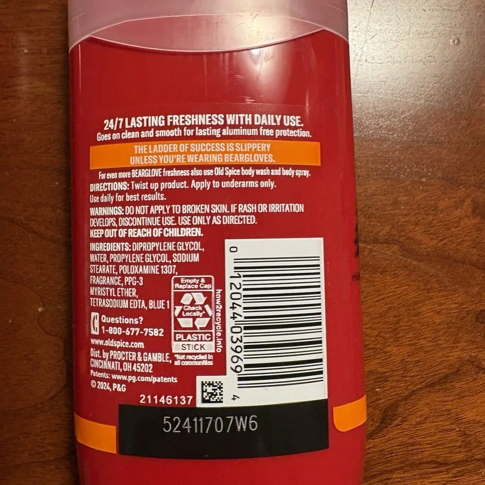 2 Pack OLD SPICE BEARGLOVE DEODORANT Crisp Orchard New 1 Aluminum Free 3oz 1 2.6